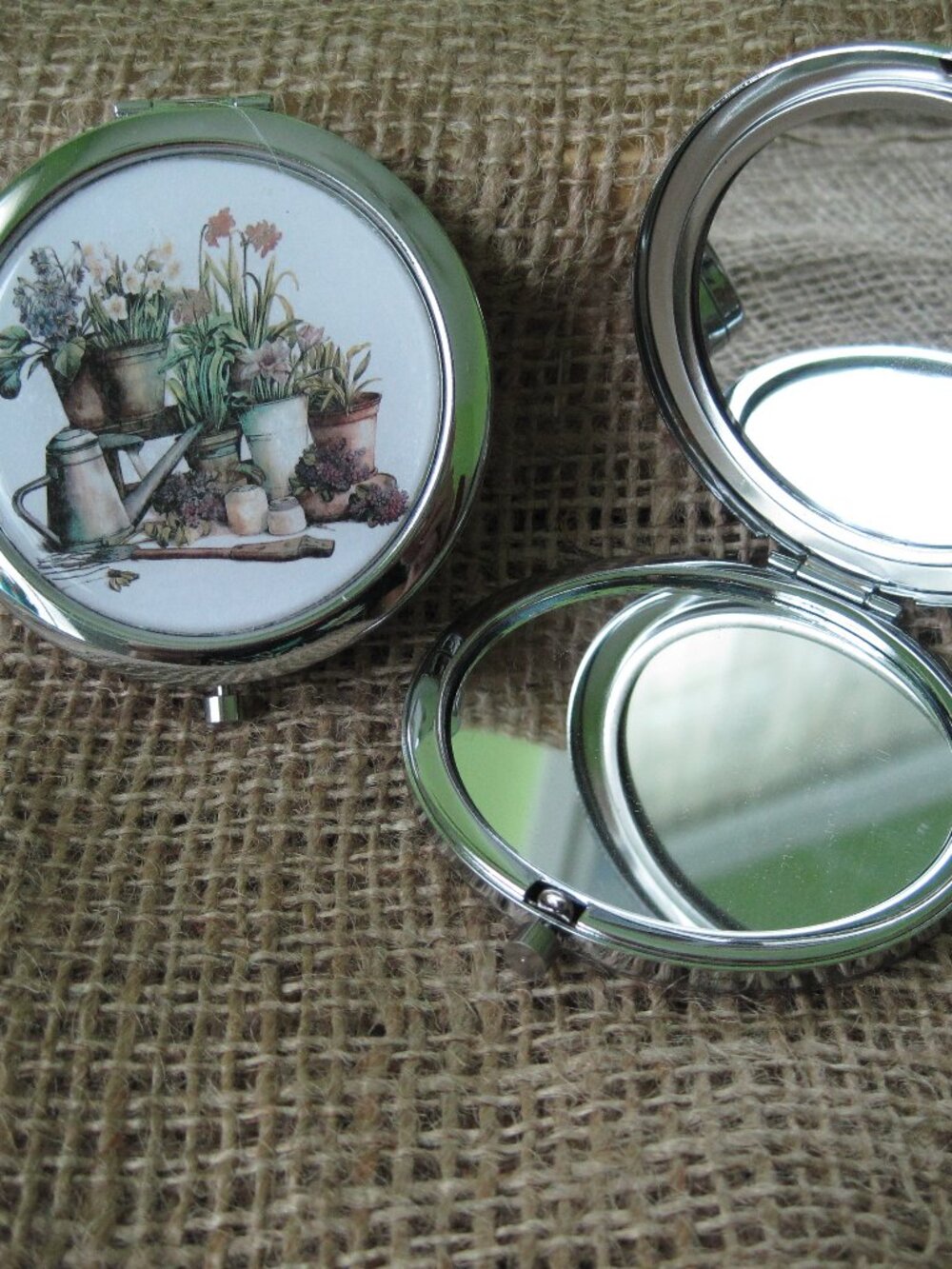 Garden Tools Themed Compact/Pocket Mirror